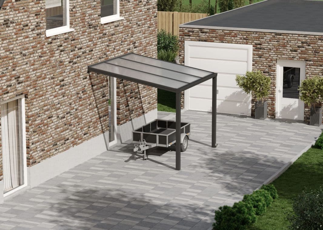 Flacher Carport - 01 flacher carport anthrazit 3000 verasol 3 - fl-carport-3000x4055-ant - NIET ACTIEF