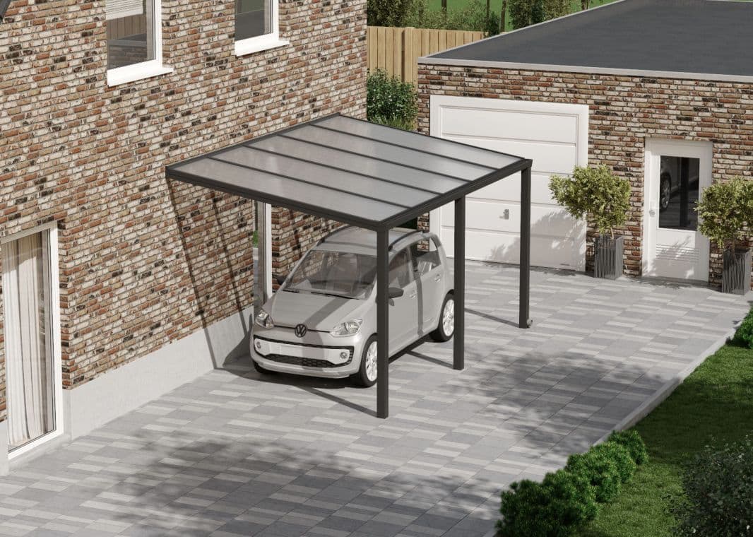 Flacher Carport - 01 flacher carport anthrazit 5000 verasol - fl-carport-5000x2555-ant