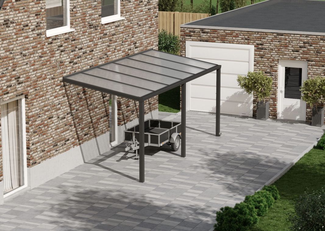 Flacher Carport - 01 flacher carport anthrazit 6000x2555 verasol - fl-carport-6000x2555-ant
