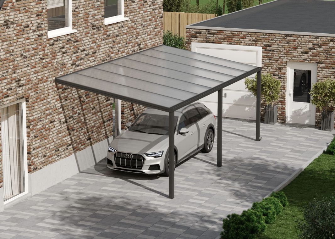 Flacher Carport - 01 flacher carport anthrazit 7000x3555 verasol - fl-carport-7000x3555-ant
