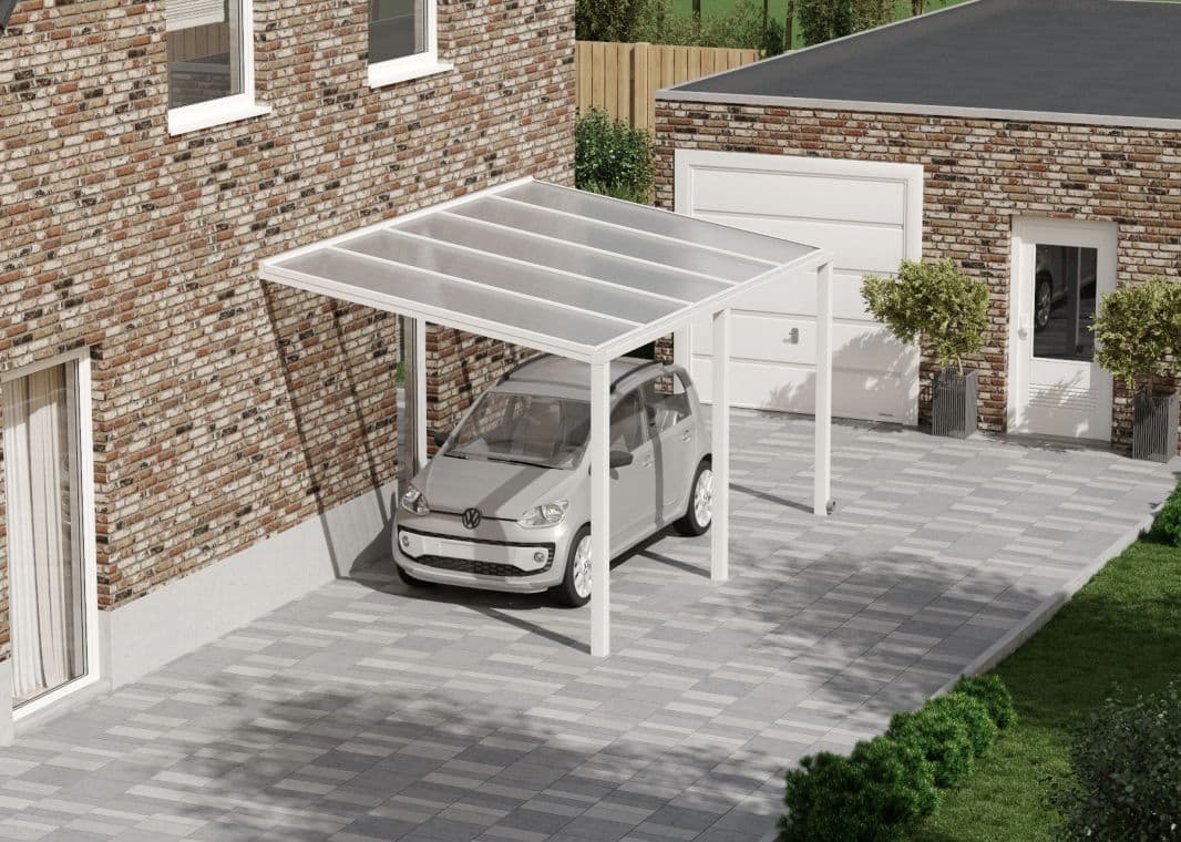 Flacher Carport - 01 flacher carport weiss 5000 verasol 1 - fl-carport-5000x3055-weiss