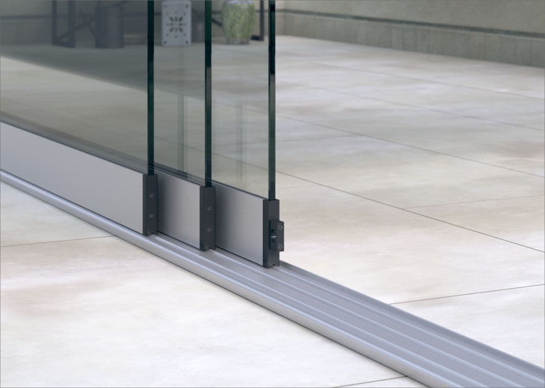 Greenline Glasschiebewand (3 spurig) - 01 greenline schiebewand aluminium 3spurig verasol - gl-gsw-3sp-3000-alum