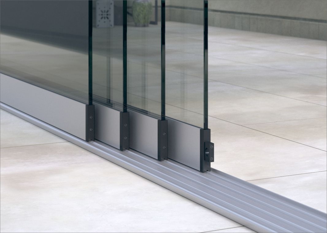 Greenline Glasschiebewand (4 spurig) - 01 greenline schiebewand aluminium 4spurig verasol 1 - gl-gsw-4sp-4000-ev1