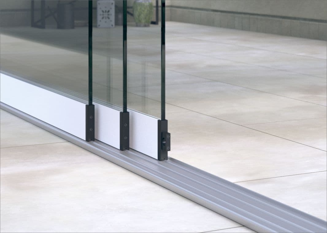 Greenline Glasschiebewand (3 spurig) - 01 greenline schiebewand weiss 3spurig verasol 1 - gl-gsw-3sp-2000-weiss