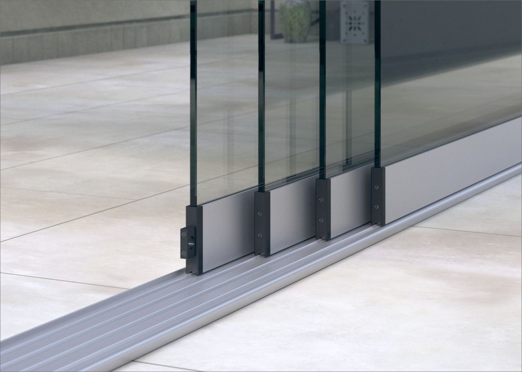 Profiline Glasschiebewand (4 spurig) - 01 profiline schiebewand aluminium 4spurig verasol 3 - pl-gsw-4sp-4500-ev1