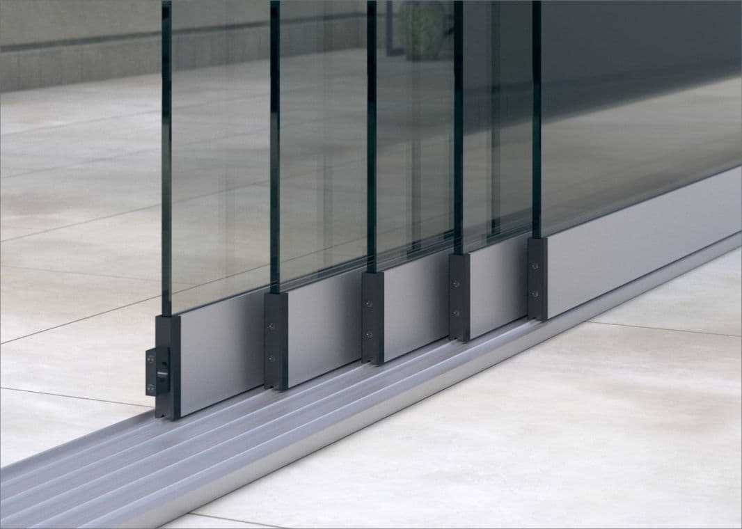 Profiline Glasschiebewand (5 spurig) - 01 profiline schiebewand aluminium 5spurig verasol - pl-gsw-5sp-3500-ev1