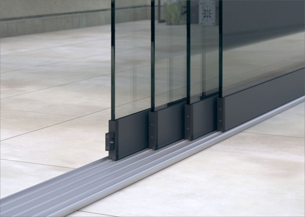 Profiline Glasschiebewand (4 spurig) - 01 profiline schiebewand anthrazit 4spurig verasol - pl-gsw-4sp-3500-antr