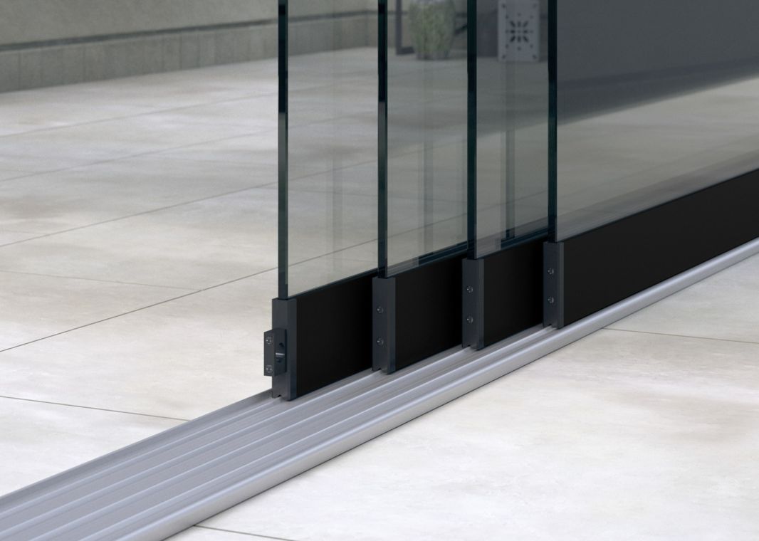 Profiline Glasschiebewand (4 spurig) - 01 profiline schiebewand schwarz 4spurig verasol 2 - pl-gsw-4sp-4000-schwarz