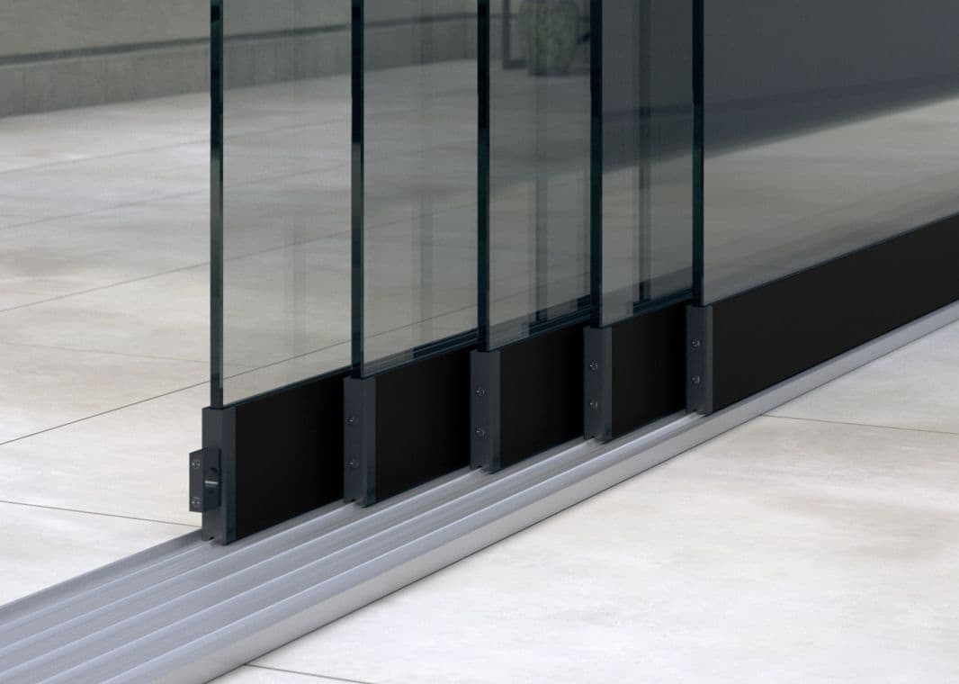 Profiline Glasschiebewand (5 spurig) - 01 profiline schiebewand schwarz 5spurig verasol 2 - pl-gsw-5sp-4500-schwarz