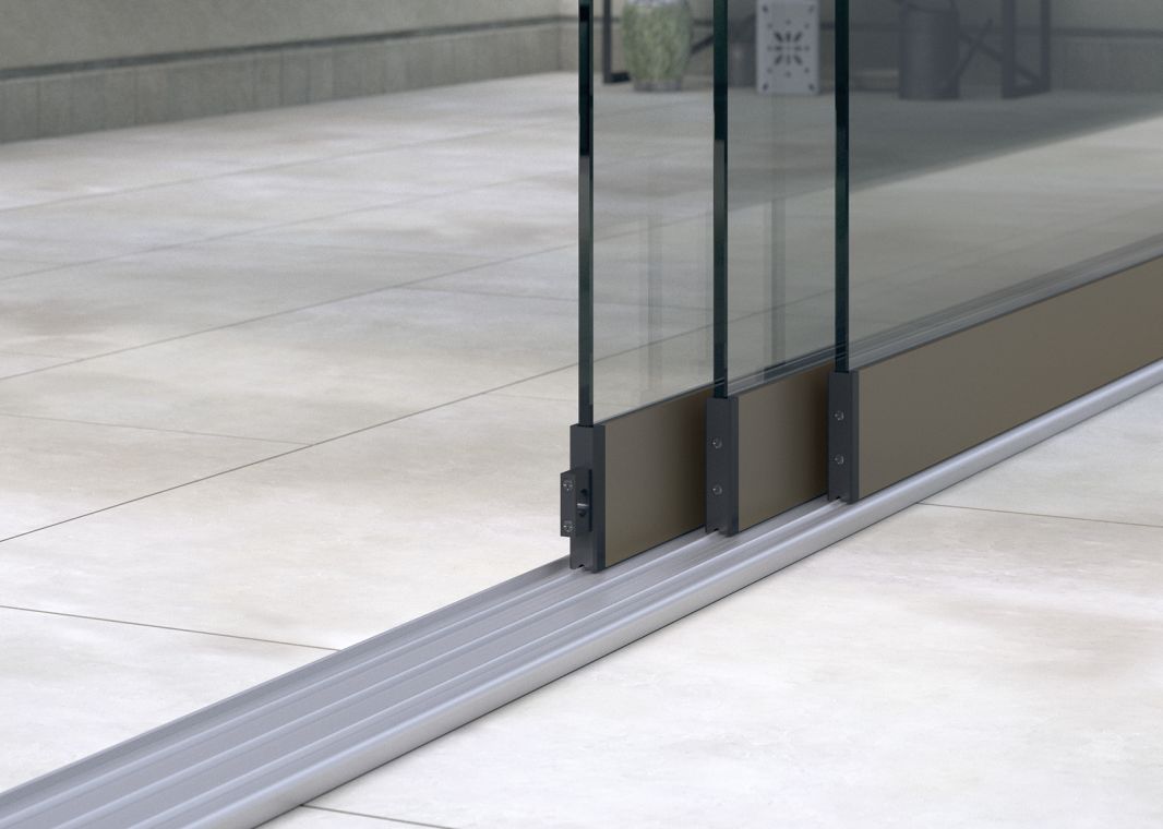 Profiline Glasschiebewand (3 spurig) - 01 profinline schiebewand bronze 3spurig verasol 2 - pl-gsw-3sp-3000-bronze