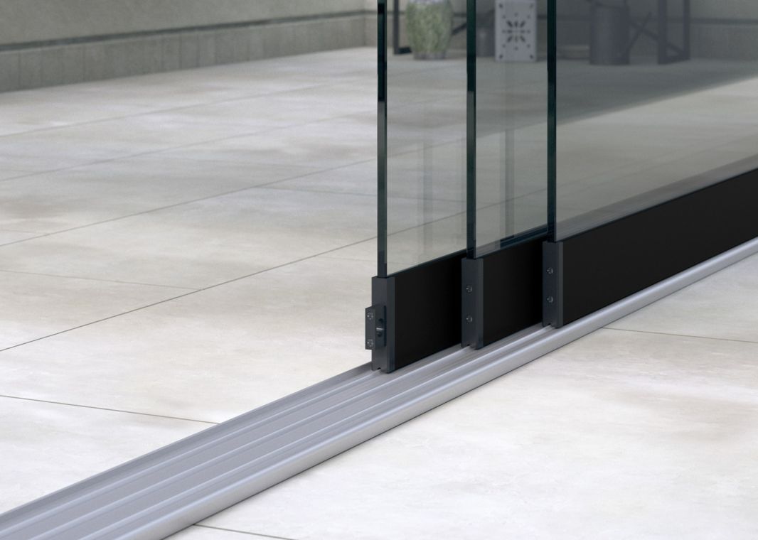 Profiline Glasschiebewand (3 spurig) - 01 profinline schiebewand zwart 3spurig verasol 3 - pl-gsw-3sp-2500-schwarz