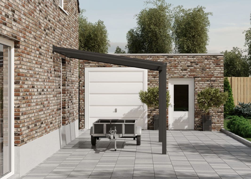 Flacher Carport - 02 flacher carport anthrazit 3000 verasol - fl-carport-3000x3055-ant