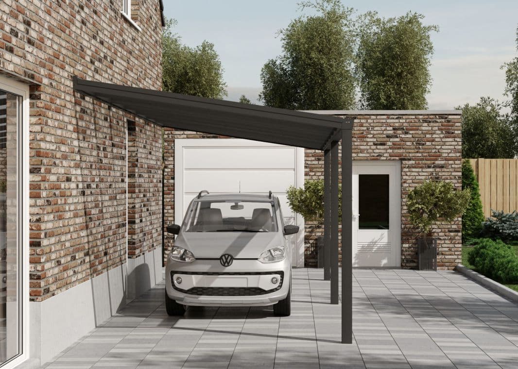 Flacher Carport - 02 flacher carport anthrazit 7000 verasol - fl-carport-7000x3055-ant