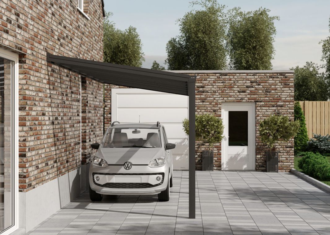 Flacher Carport - 02 flacher carport anthrazit 7000x2555 verasol - fl-carport-7000x2555-ant