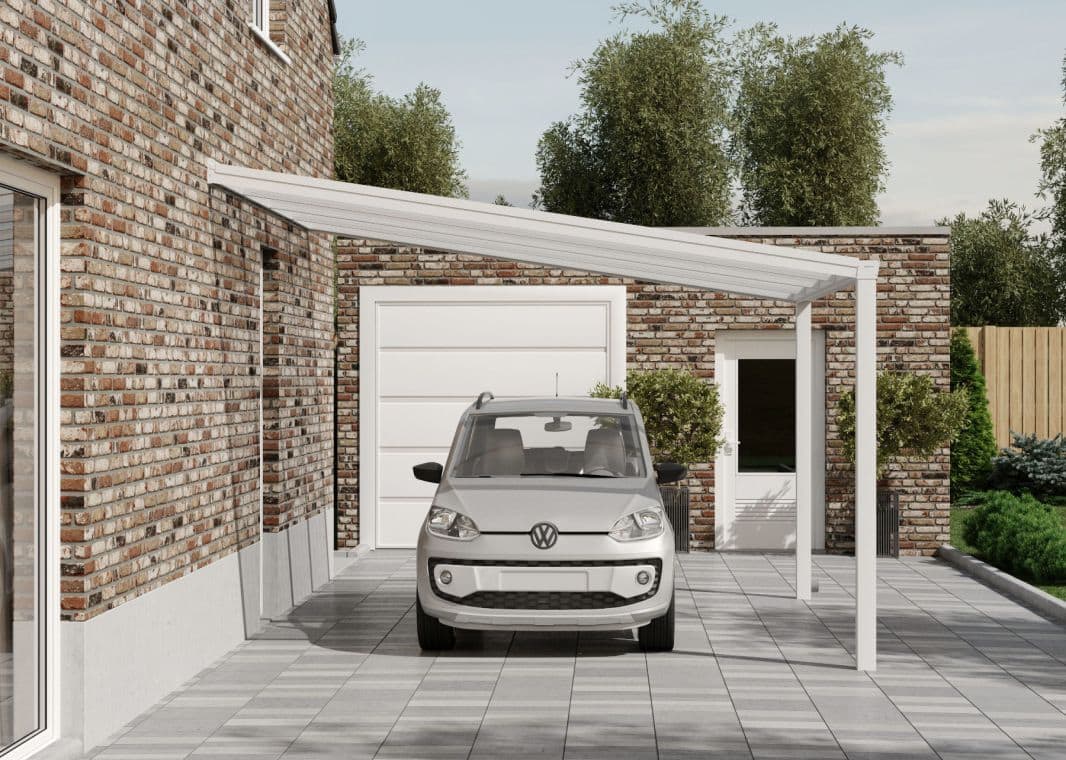Flacher Carport - 02 flacher carport weiss 4000 verasol 2 - fl-carport-4000x3555-weiss