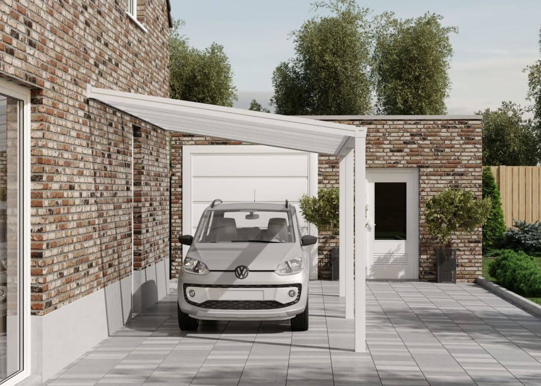 Flacher Carport - 02 flacher carport weiss 6000 verasol 1 - fl-carport-6000x3555-weiss