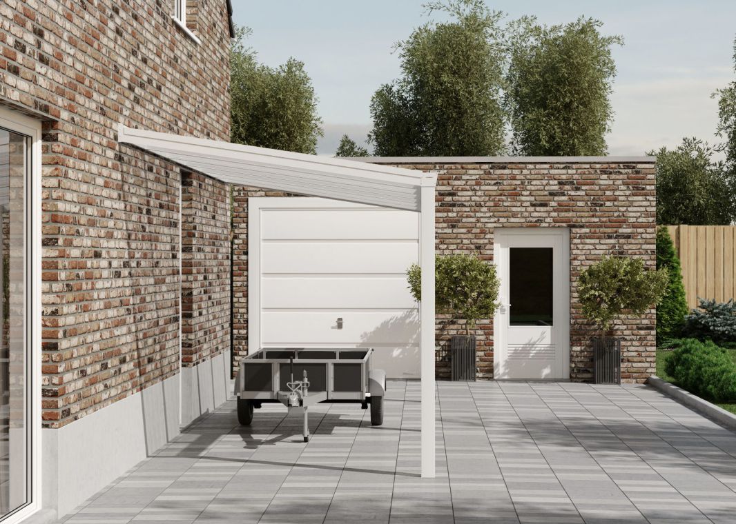 Flacher Carport - 02 flacher carport weiss 6000x2555 verasol - fl-carport-6000x2555-weiss