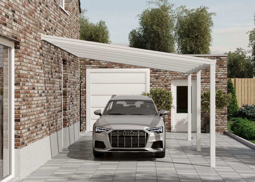 Flacher Carport - 02 flacher carport weiss 6000x4055 verasol - fl-carport-6000x4055-weiss