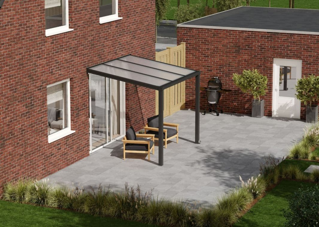 Greenline Terrassendach - 02 greenline veranda poly design 3000x2500m antraciet verasol - greenline-ant-3000x2555