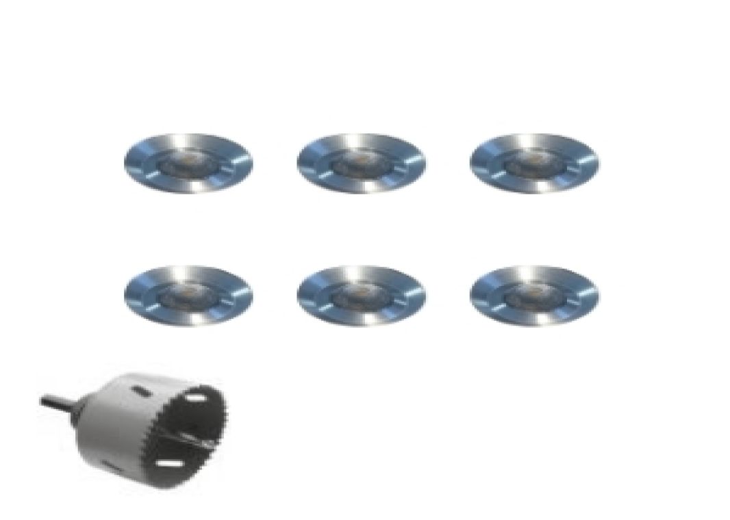 6er HL LED Set - 02 led002 schwarz led spots 6 - LED0002