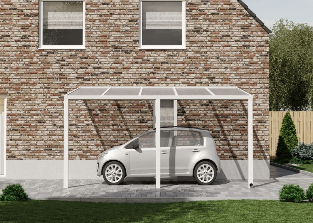 Flacher Carport - 03 flacher carport weiss 5000 verasol 2 - fl-carport-5000x3555-weiss