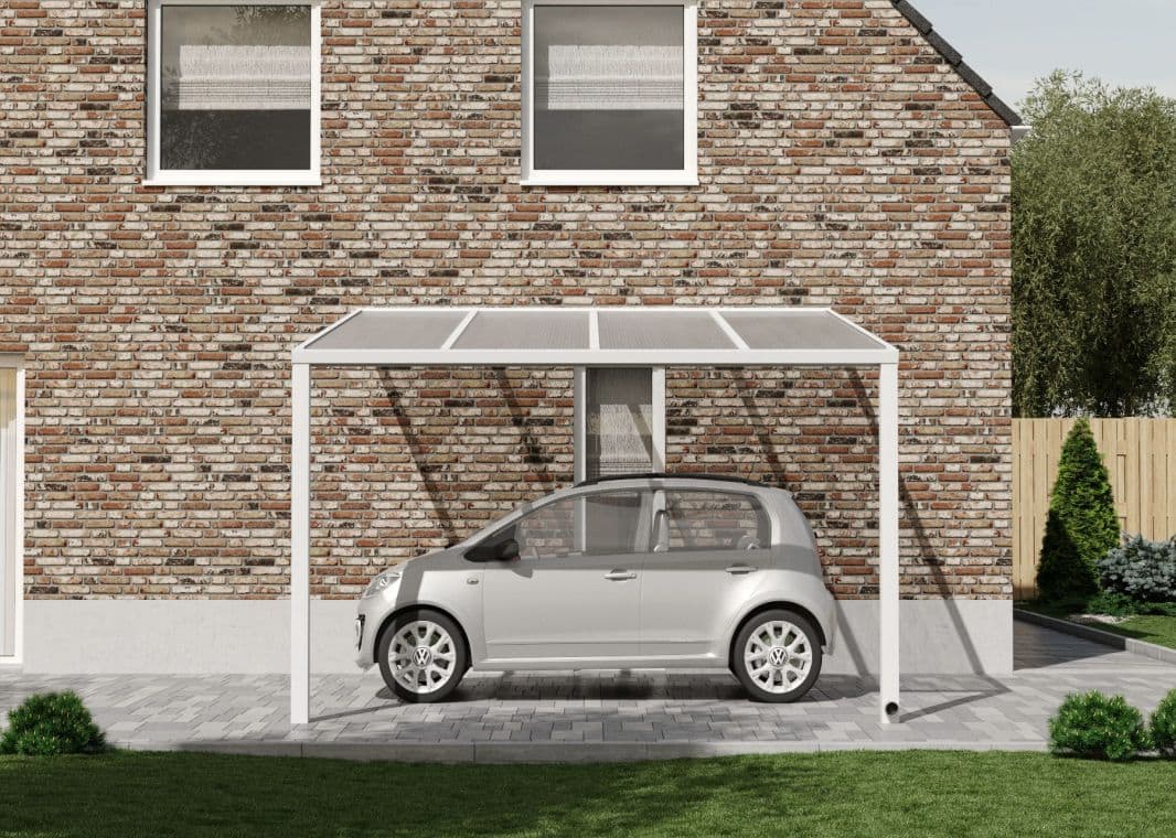 Flacher Carport - 04 flacher carport weiss 4000 verasol 2 - fl-carport-4000x3555-weiss