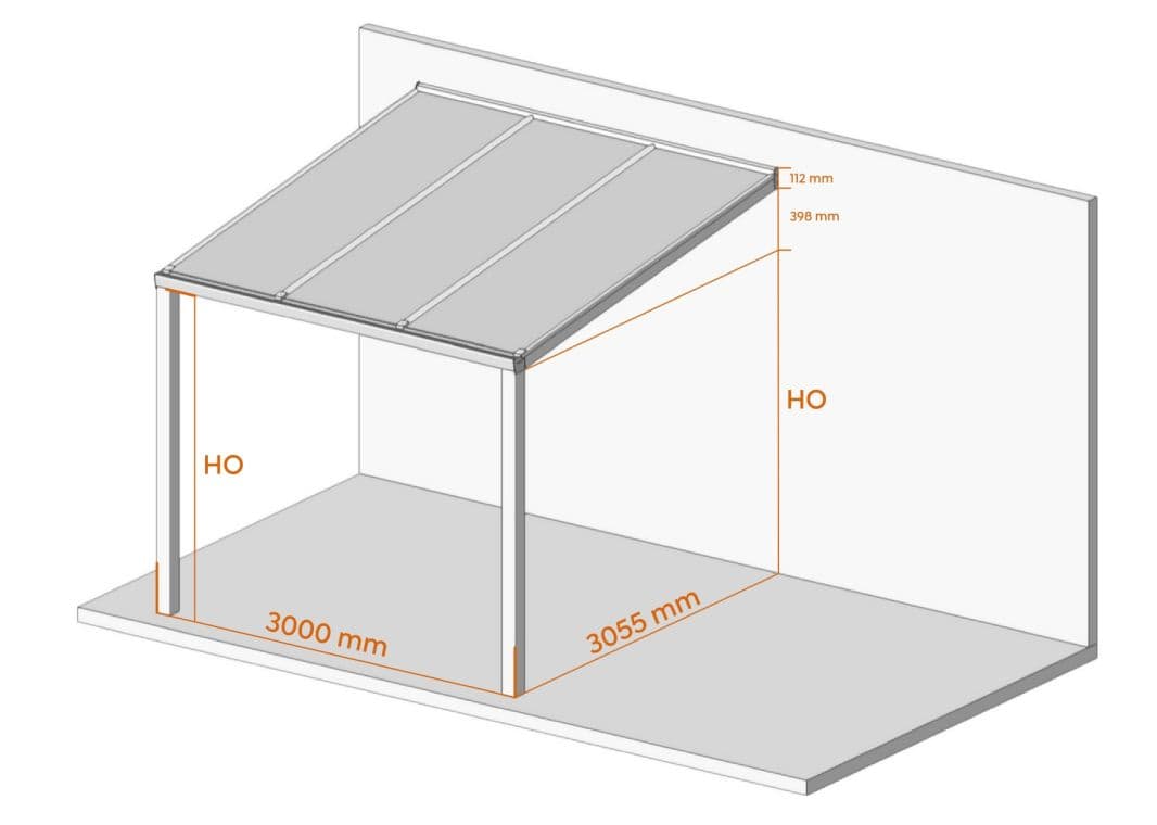 Flacher Carport - 05 flacher carport anthrazit 3000 verasol 3 - fl-carport-3000x4055-ant - NIET ACTIEF