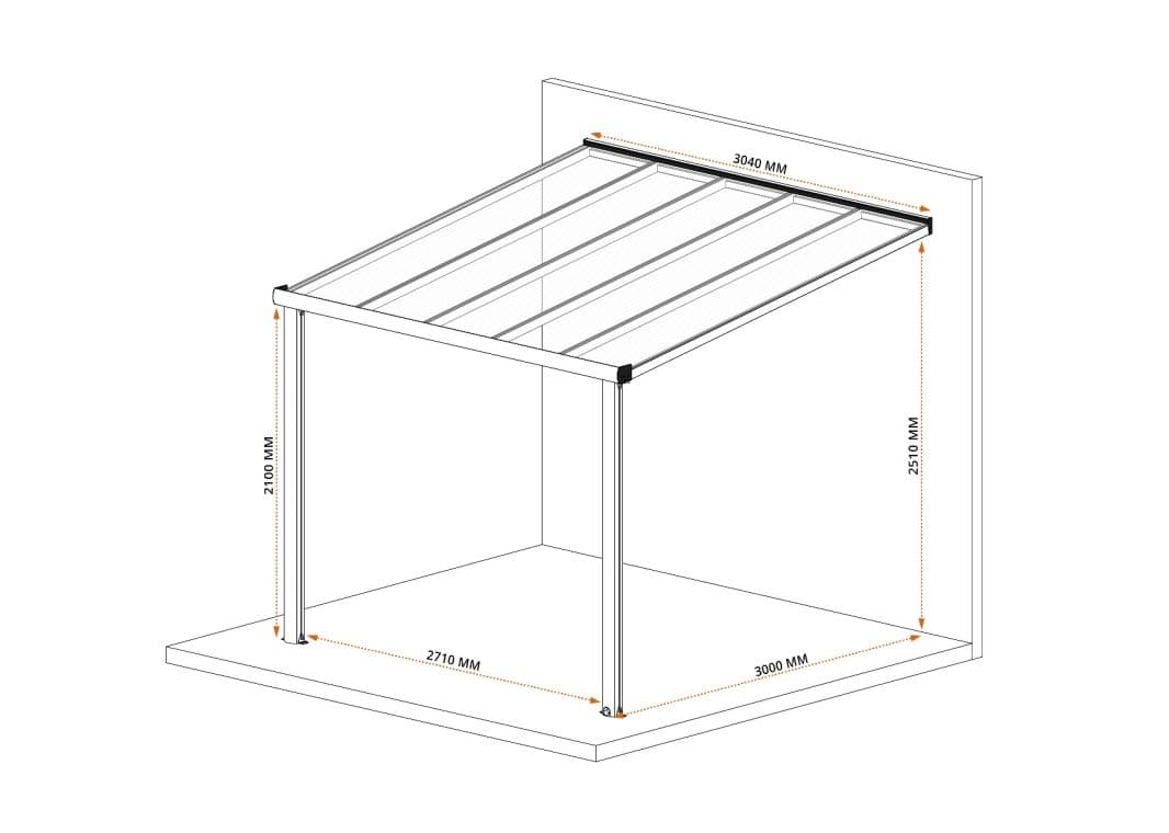 Smartline DIY Überdachung - 07 smartline diy anthrazit 304x300 verasol - CL3040.609