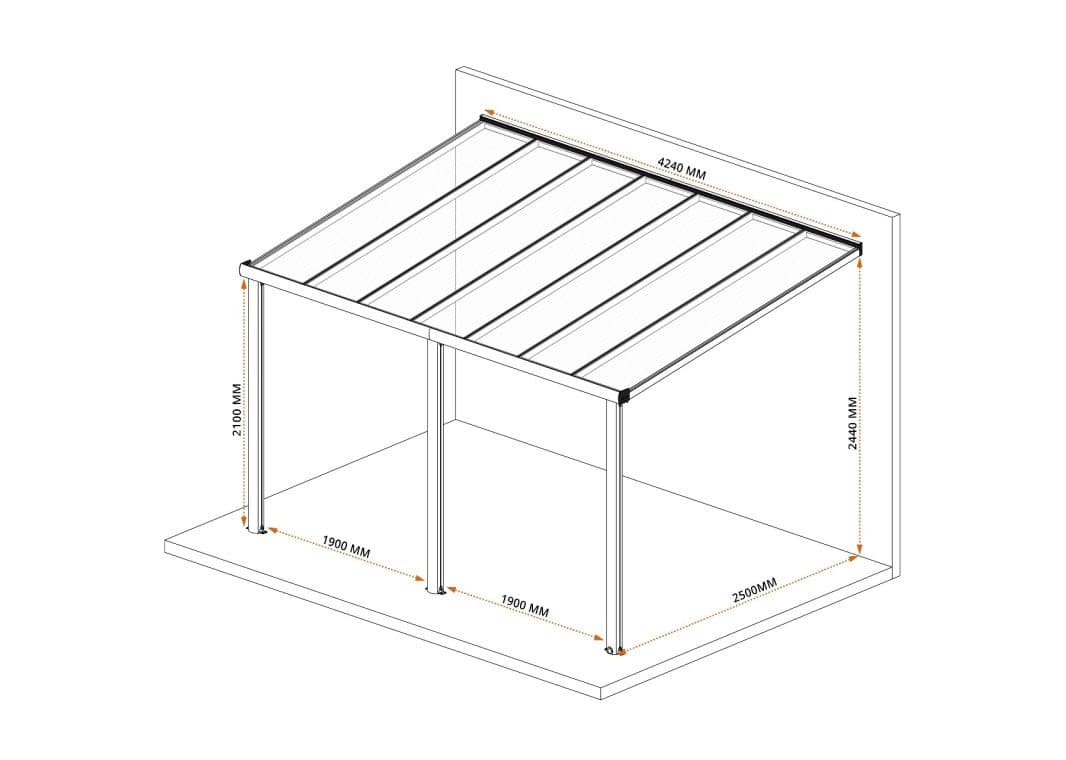 Smartline DIY Überdachung - 07 smartline diy anthrazit 424x250 verasol - CL4225.609